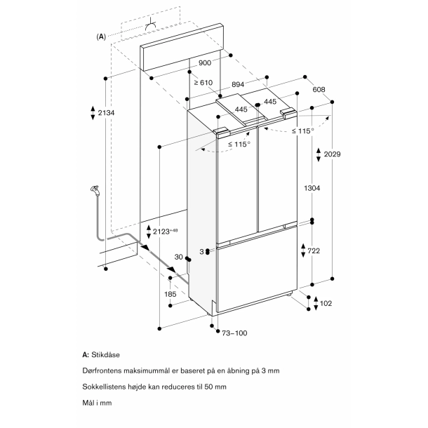 Gaggenau RVY497190 Vario kle-/fryseskab serie 400 Fuldt integrerbart