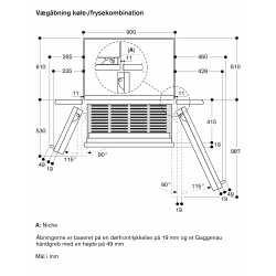 Gaggenau RVY497190 Vario kle-/fryseskab serie 400 Fuldt integrerbart