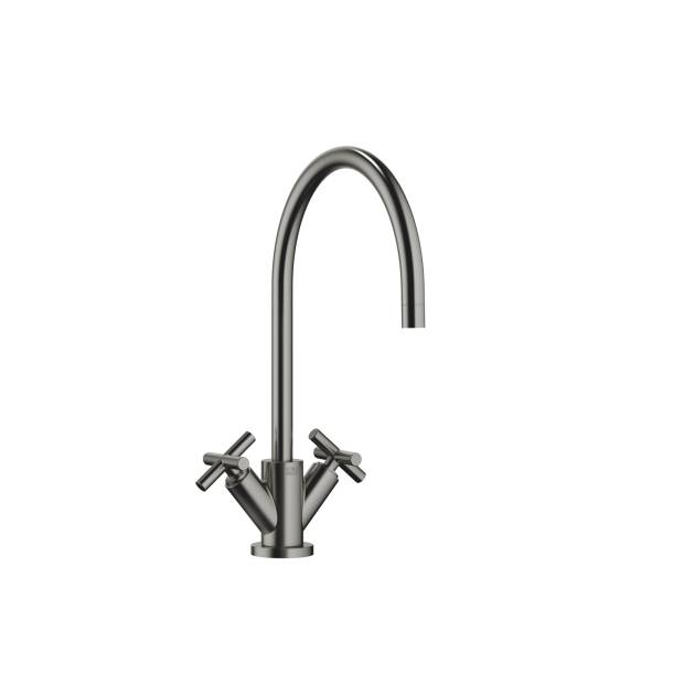 TARA Single-hole mixer - Brushed Dark Platinum