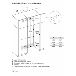 Gaggenau RVC467190 Vario k�leskab serie 400 Fuldt integrerbart 61 cm