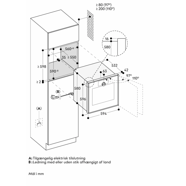 Gaggenau GO450120 Ovn Expressive series Hjrehngslet - rustfrit stl, bredde 60 cm