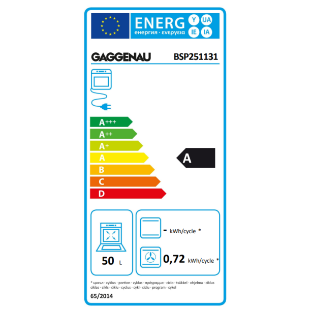 Gaggenau BSP251131 Kombidampovn serie 200