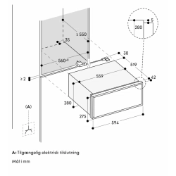 Gaggenau GW452120 Varmeskuffe Expressive series - rustfrit stl - bredde 60 cm, hjde 28 cm