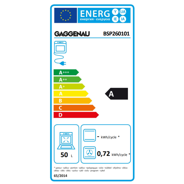 Gaggenau BSP260101 Kombidampovn serie 200