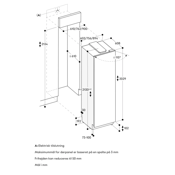 Gaggenau RVC477190 Vario k�leskab serie 400 Fuldt integrerbart 76,2 cm