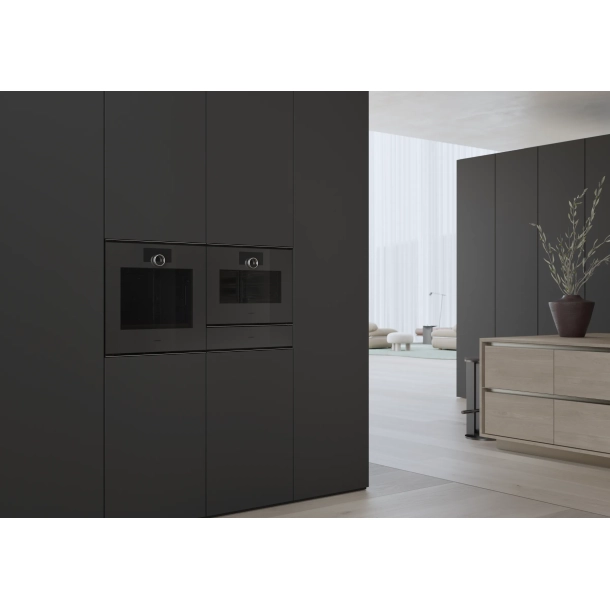 Gaggenau GS241100 Kombidampovn Minimalist series Venstrehngslet - onyx, bredde 60 cm