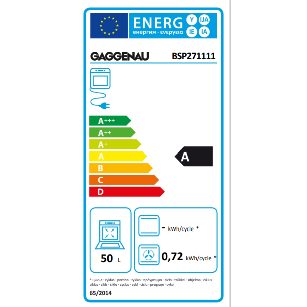Gaggenau BSP271111 Kombidampovn serie 200