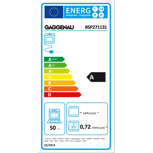  Gaggenau BSP271131 Kombidampovn serie 200