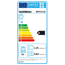 Gaggenau BOP211132 Ovn serie 200 Venstrehngslet - Silver