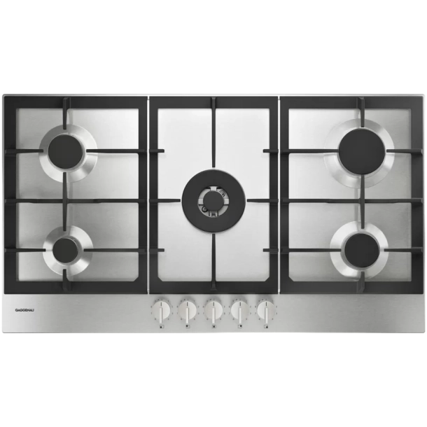 Gaggenau CG291210 Gaskogetop serie 200 Rustfrit stl Bredde 90 cm - Naturgas