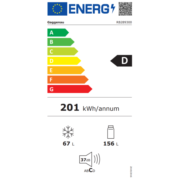 Gaggenau RB289300 Vario kle-/fryseskab serie 200 Fuldt integrerbart